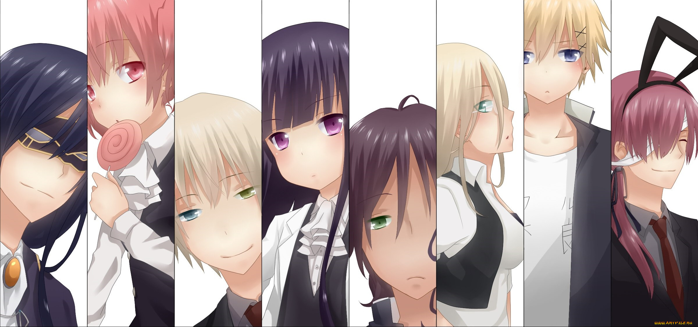 Обои Аниме Inu x Boku SS, обои для рабочего стола, фотографии аниме, inu xboku ss, коллаж, персонажи Обои для рабочего стола, скачать обои картинкизаставки на рабочий стол.